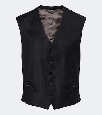 Feral pinstriped virgin wool vest | Blazé Milano