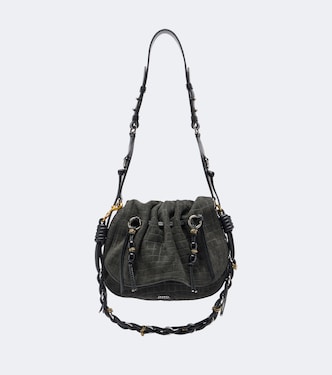 Bolton Small croc-effect suede shoulder bag | Isabel Marant