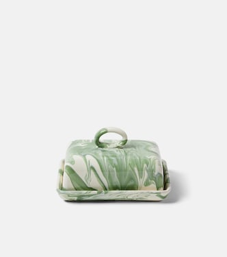 Marbled ceramic butter dish | Cabana