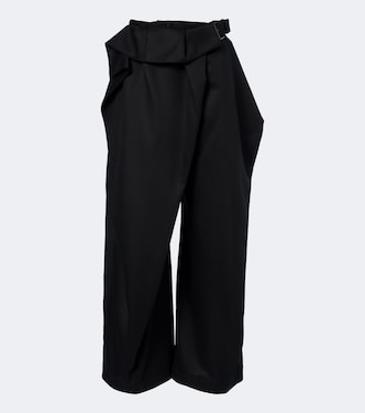 Belted wool wide-leg pants | JW Anderson