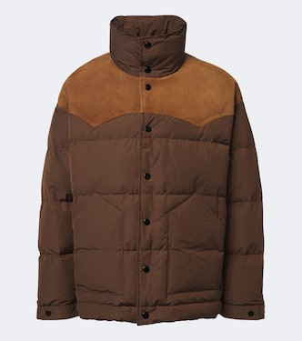 Suede-trimmed down jacket | Ami Paris