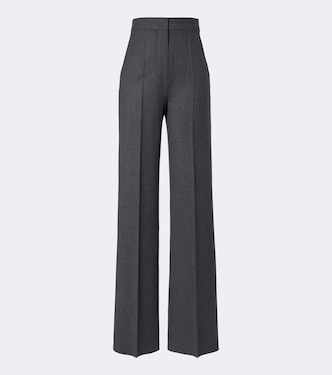 Pantalon ample en laine mélangée | Max Mara