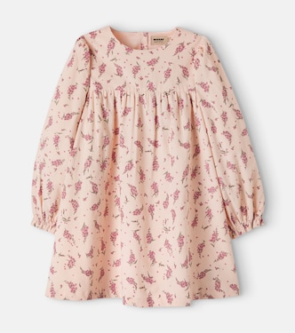 Elvira floral gathered cotton corduroy dress | Wheat