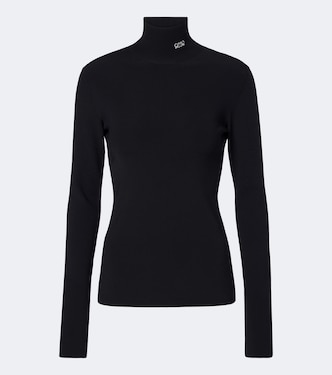 Double L ribbed-knit turtleneck top | Loewe