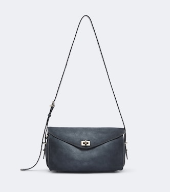 Schultertasche Le 7 Medium aus Veloursleder | Balenciaga