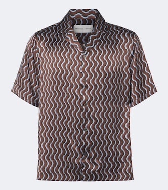 Roberto printed silk bowling shirt | Frescobol Carioca