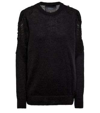 Pull Mattie en mohair mélangé à dentelle | Costarellos