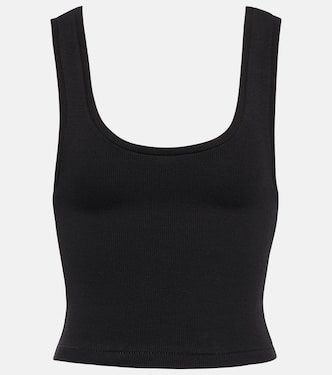 Ribbed-knit cotton-blend tank top | Wardrobe.NYC