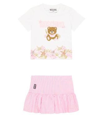 Baby Set aus T-Shirt und Rock | Moschino Kids
