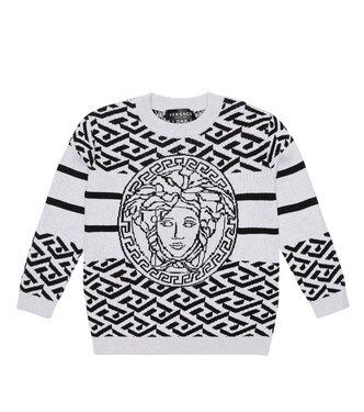 Pull Medusa Greca en coton et laine | Versace Kids