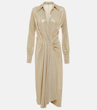 Robe midi Joelle à sequins | Dodo Bar Or
