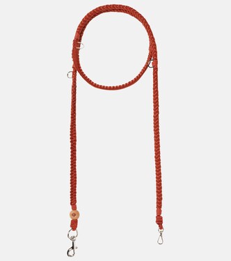 Leather and cashmere-blend dog leash | Loro Piana