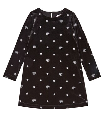 Embroidered chenille dress | Monnalisa