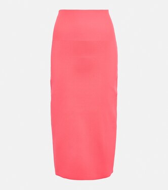 VB Body high-rise knit midi skirt | Victoria Beckham