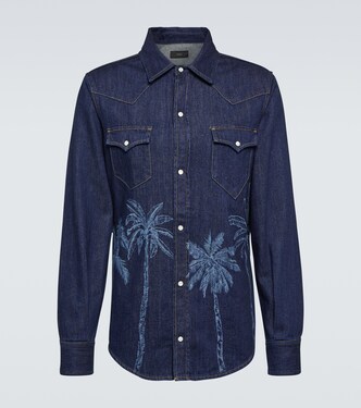 Jungle printed denim shirt | Alanui