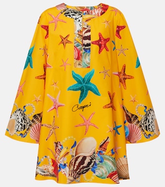 تونيك من القطن بطبعات Capri | Dolce&Gabbana