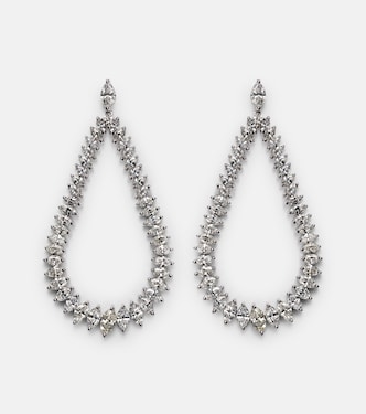 Boucles d'oreilles en or blanc 18 ct et diamants | Anita Ko