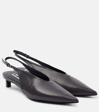 Leather slingback pumps | Jil Sander