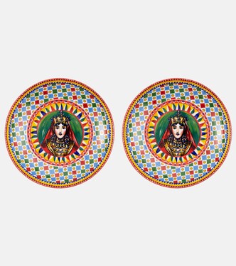 Carretto Siciliano set of 2 soup plates | Dolce&Gabbana Casa