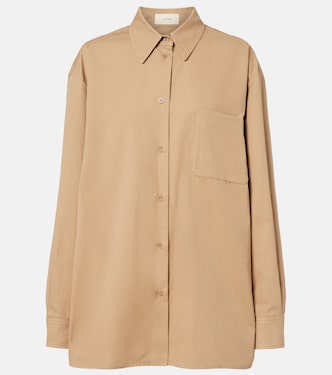 Tansy cotton and cashmere shirt | The Row