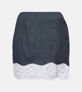 Minifalda Margaux en mezcla de lino | Staud