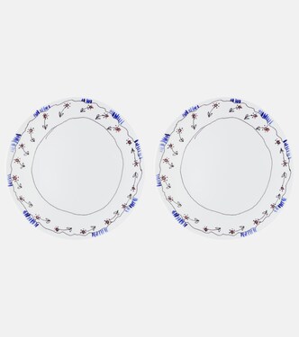 Midnight Flowers Anemone Milk set of 2 starter plates by Marni | Serax