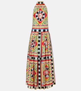 Robe longue Taormina imprimée en soie | Dolce&Gabbana