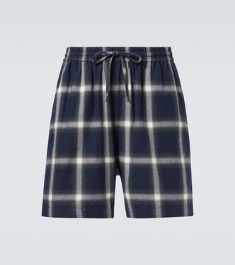 Checked cotton shorts | Acne Studios