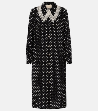 Hemdblusenkleid aus Seide mit Spitze | Valentino