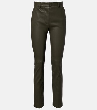Leather slim pants | Joseph