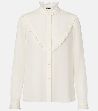 Marcela荷叶边真丝衬衫 | Nili Lotan