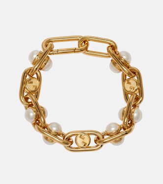 Pulsera de cadena con perlas sintéticas | Gucci
