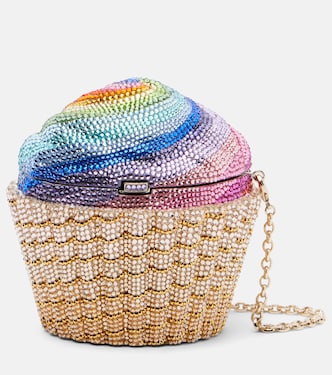 Pochette Rainbow Cupcake à cristaux | Judith Leiber Couture