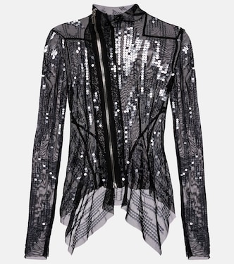 Gary sequined tulle jacket | Rick Owens
