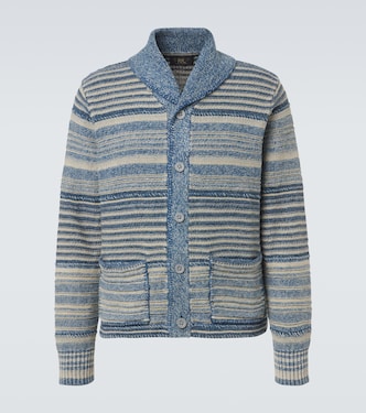 Striped cotton and linen cardigan | RRL
