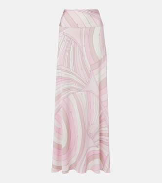 Iride satin jersey maxi skirt | Pucci