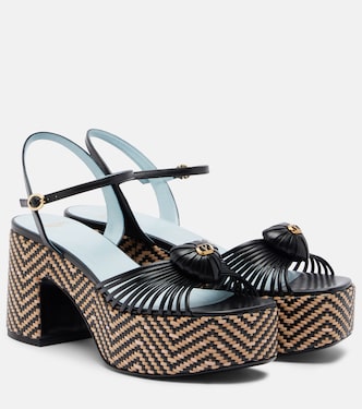 Cœur Royal leather platform sandals | Valentino Garavani