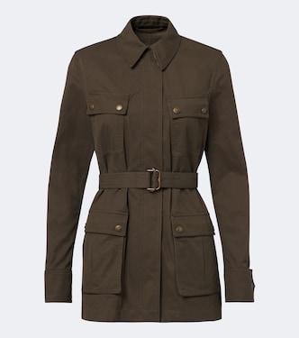 Belted cotton-blend jacket | Burberry