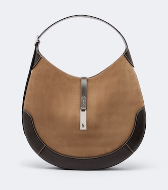 Bolso al hombro Polo ID Medium de ante | Polo Ralph Lauren