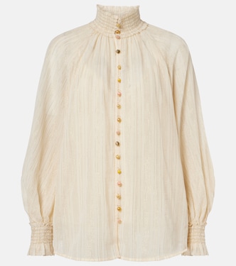 Aster cotton and silk-blend blouse | Zimmermann