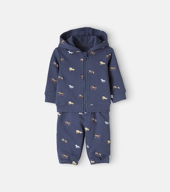 Baby embroidered hoodie and sweatpants set | Stella McCartney Kids