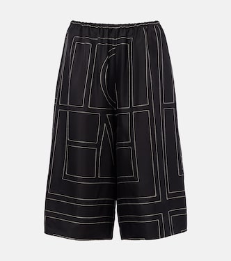 Bestickte Bermuda-Shorts aus Seide | Toteme