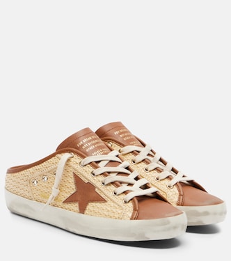 Super-Star raffia and leather mules | Golden Goose