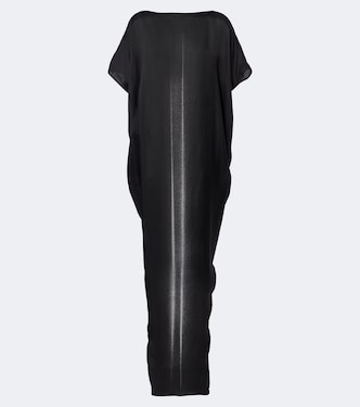 Vestido largo Dagger de satén estampado | Rick Owens