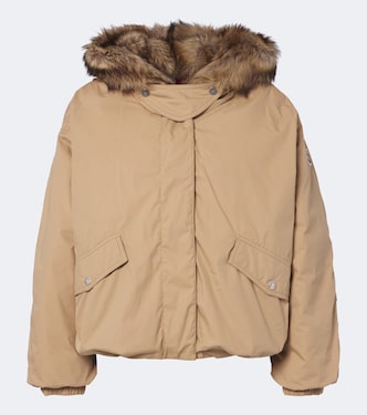 Shearling-trimmed cotton-blend down jacket | Moncler