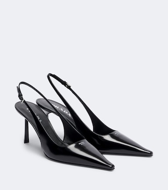 Leather slingback pumps | Prada