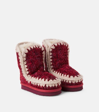 Botas de terciopelo bordadas | Mou Kids