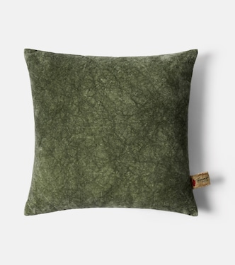 Clusia cotton and linen velvet cushion | The House of Lyria