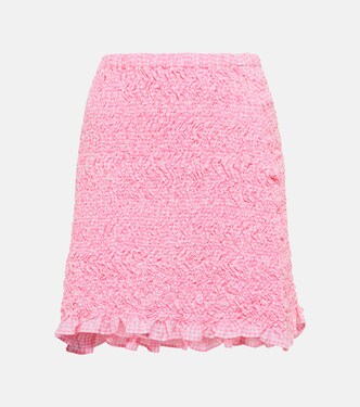 Mini-jupe en coton | Miu Miu