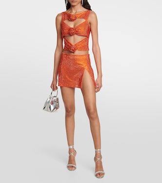 giuseppe di morabito orange dress Embellished miniskirt in orange - Giuseppe Di Morabito